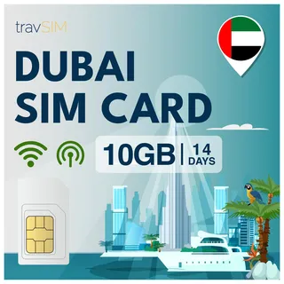 travSIM SIM Karte für Dubai | 10GB Mobile Daten | Hotspot verfügbar | Plan auf SIM Karte Dubai Prepaid ist 14 Tage gültig.
