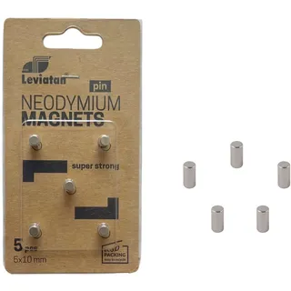 LEVIATAN - Neodym-Magnete mit Starker Haftkraft | Kühlschrankmagnet | Starkmagnete für Magnettafel | Pinnwandmagnete | 5 Stücke