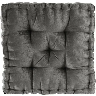 Intelligent Design Azza Bodenkissen, große Kissen zum Sitzen für Erwachsene, Bodenkissen für Meditation oder Yoga, glänzendes Chenille, getuftet mit gewellten Kanten, für Bank-/Stuhlkissen, 50,8 x