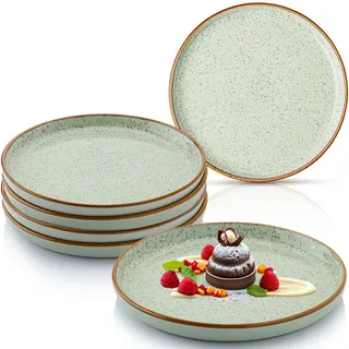 Sänger Dessertteller SET RIO Minze - 6 teilig aus Steingut , 6-teilig , Rund , kratzfest , Geschirr, Teller