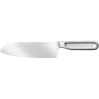 Fiskars All Steel Santoku-Messer, Gesamtlänge: 29,5 cm, Japanischer Aichi-Hartstahl, 1062884