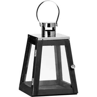 Contemporary Design Premier Housewares Laterne Regents Park – Schwarz, Holz, schwarz, 26 x 17 x 17 cm