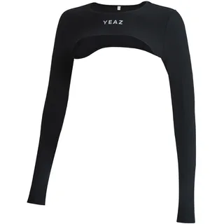 YEAZ Sporttop »Super Crop Top TRUTH«, schwarz,