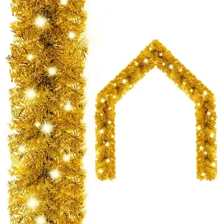 Vidaxl Weihnachtsgirlande mit LED -Leuchten 5 m goldfarben - Gold