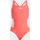 3 Stripes C-back Badeanzug Semi Lucid Red White 4-5 Jahre