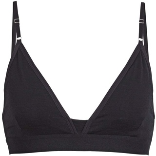 Icebreaker Merinowolle Damen Unterwäsche | Zero Feel BH | Sport BH Fitness | Bügelloser BH | Comfort BH | Invisible Bra - Schwarz, XS