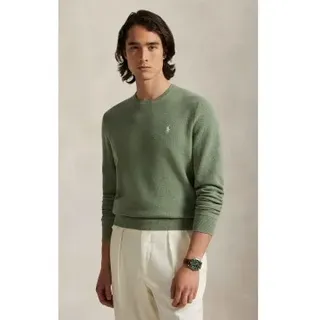 Polo Ralph Lauren für Herren. 710918163522 Grüner Piqué-Pullover aus Baumwolle (S), Lässig, Klassisch