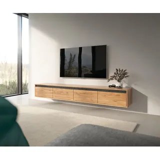 DELIFE Wandbefestigung Wandkonsole Lowboards 2er Set Schwebend TV-Tisch - Weiß