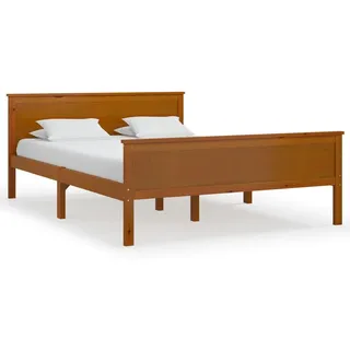 vidaXL Massivholzbett Honigbraun Kiefernholz 160x200 cm - Braun
