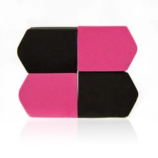 Donegal Kosmetikschwämme schwarz und rosa 4307, 4 Stück - Schwarz, Rosa
