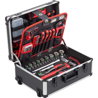 Meister Craft Werkzeugtrolley 238 Teile Aluminium/Metall schwarz/silber fahrbar