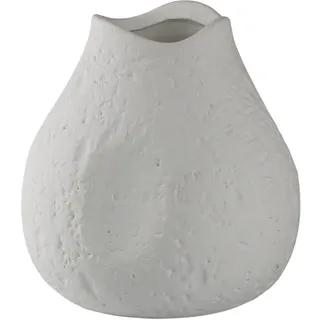 AM Design Dekovase »Tischvase aus Keramik, Höhe ca. 18,5 cm«, (1 St.), Keramikvase, Dekoobjekt, Blumenvase, weiß