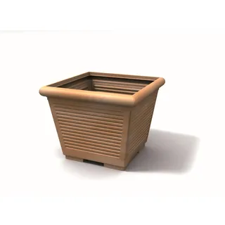 Kloris Pflanzkübel aus Kunstharz, quadratisch, 48 x 48 cm, Höhe 40 cm, Farbe Antik, 48 Liter, hohe Qualität, hergestellt in Italien