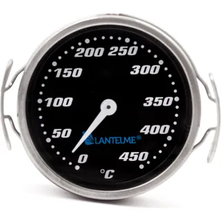 Grillthermometer zum Auflegen mit Henkel Schwarz - Silber, Schwarz