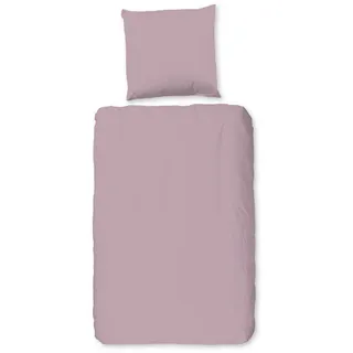 Uni rosa-hellrosa 135 x 200 cm + 80 x 80 cm