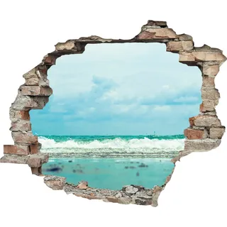 queence Wandtattoo »Meer« Wandsticker, Wandbild, selbstklebend, 3D, Wanddurchbruch, blau