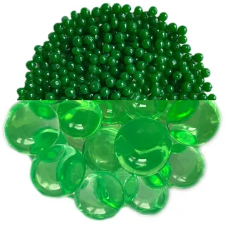 trendfinding 100 g wasserspeicherndes Deko Granulat Grün, Korngröße 6-8 mm, Dekoration für Blumen und Pflanzen, 10 Liter sehr ergiebig, vielseitig einsetzbar