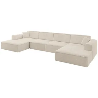 altdecor Eckcouch 6-Sitzer Beige