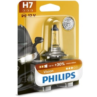 Philips 40607130 Halogen Leuchtmittel Vision H7 55W 1er-Pack 12972PRB1