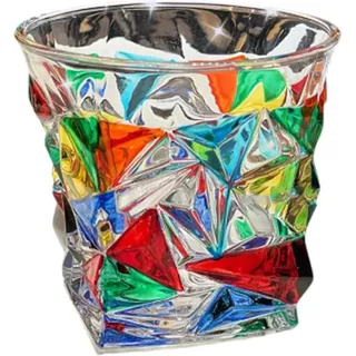 Kristallglas Geriffeltes Glas Trinkgläser - Geeignet für Feste, Bars und Cafés - Ideal als Getränkeverpackung und Geschenk