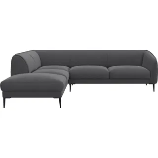 flexlux Ecksofa »Belle Designsofa, L-Form, B/T 268/209 cm« Skandinavisches Design, In hochwertiger Verarbeitung grau
