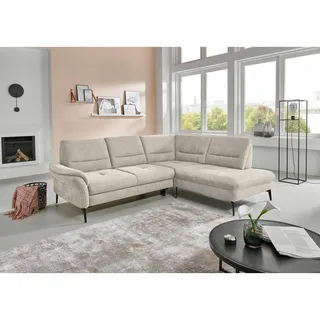 Beldomo System Ecksofa , Beige , Textil , Ottomane rechts, L-Form , 256x206 cm , Stoffauswahl, seitenverkehrt erhältlich, Bettfunktion erhältlich, Hocker erhältlich, Rücken echt, individuell planbar , Wohnzimmer, Sofas & Couches, Wohnlandschaften, Ecksofas