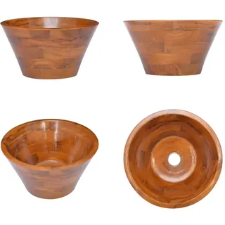 vidaXL Waschbecken Massivholz Teak 40x20 cm - Becken - Waschbecken - Badwaschbecken - Badbecken