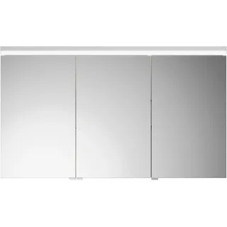 burgbad Lin20 Spiegelschrank LED-Beleuchtung, 3 Türen, mittlerer Tür Anschlag rechts 1200x700x170mm, SPQK120LF5351, Farbe: Weiß Matt mit Laserkante