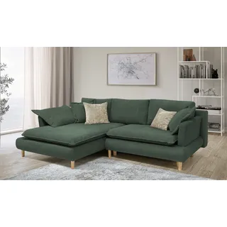 Collection AB Ecksofa »Mandela L-Form«, mit Bettfunktion und Bettkasten grün