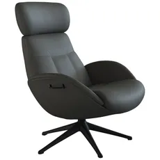 FLEXLUX Relaxsessel »Relaxchairs Elegant«, Premium Komfort, Rücken- & Kopfteilverstellung, drehbar, Fuß schwarz, grau