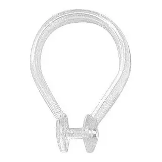 Delabie Haken für Duschvorhang Kunststoff, 6 Stück