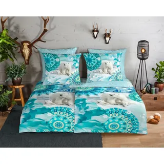 HIP Seppo blau, Baumwolle, B/L: ca. 135x200 cm