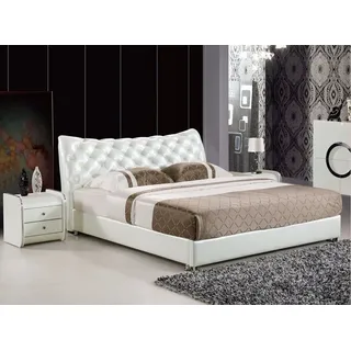 Polsterbett Lederbett Bett Bett Modell 986 160/180/200X220Cm - Weiß