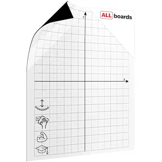 ALLboards magnetische Whiteboardfolie Koordinatensystem kariert 80,0 x 95,0 cm, 1 St.
