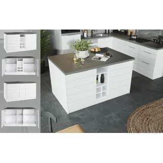 kochstation Kücheninsel KS-Luhe 153 cm weiß