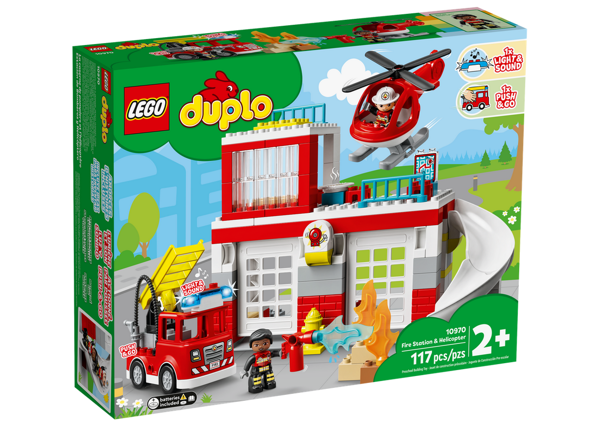 Bild von Duplo Feuerwehrwache mit Hubschrauber 10970