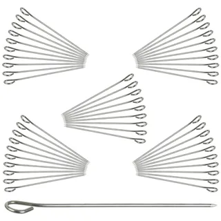 Relaxdays Grillbesteck 5 cm Edelstahl silber