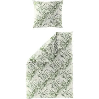 BIERBAUM 4131 Mako-Satin grün 135 x 200 cm + 2 x 80 x 80 cm
