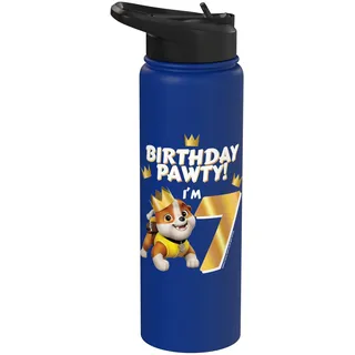 Offizielles Paw Patrol Rubble Birthday Pawty I'm 7 Party Stainless Steel Insulated Water Bottle