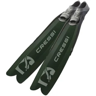 Cressi Gara Modular Boost Fins Green - Lange Flossen Ideal für fortgeschrittene Apnoe und Speerfischen, Grün/Schwarz, 40/41,