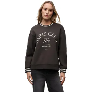 Street One Damen 3017324 Loose Fit Print Sweatshirt, Darkest Brown, 42