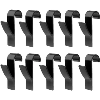 DuDuZui 10 Stück Haken für Rundheizkörper, Heizkörper Handtuchhalter Langlebige Badehaken aus Kunststoff Kein Bohren Erforderlich zum Aufhängen von Handtüchern Bademänteln (Schwarz)