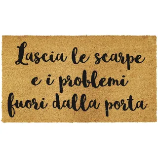 Comart - Kokosmatte Gag - 40 x 70 cm - Lustige Fußmatte mit lustigen Sprüchen - für den Innen- und Außenbereich - rutschfeste Unterseite - Einfache Reinigung - Wohnkultur und Geschenke - Lassen Sie