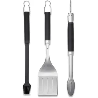 Weber Grillbesteck 46 cm Edelstahl schwarz