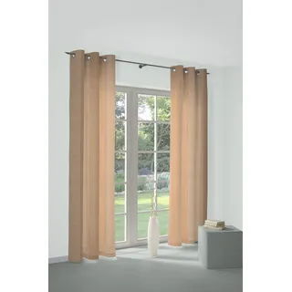 Vorhang WIRTH "Niederau" Gr. 1, rot (apricot), B:132cm H:145cm, Jacquard, Polyacryl, Polyester, Gardinen, Vorhang