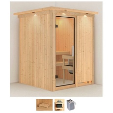 Bild Sauna »Norma«, (Set), 9 KW-Ofen mit integrierter Steuerung beige