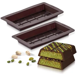 Fackelmann Zenker Silikon-Schokoladenform für Dubai Schokolade, 2er Set 113475