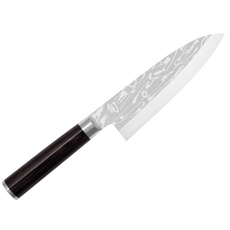 KAI Küchenmesser Shun Pro Sho Deba mit Klinge aus Edelstahl und Griff aus Pakkaholz in der Farbe Schwarz, Länge 29 cm, VG-2002