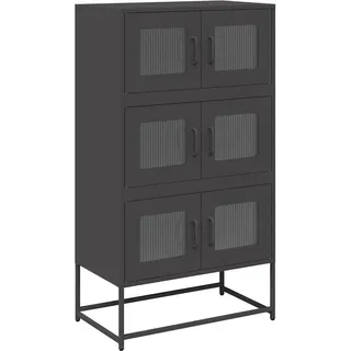 vidaXL Highboard 68 x 123 x 39 cm Schwarz