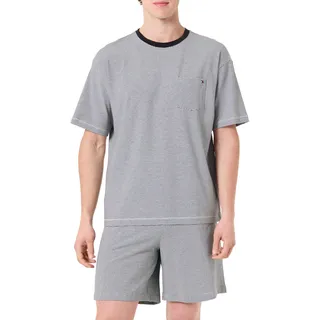 Tommy Hilfiger Kurzarm-Pyjama Black Mini Stripe XL